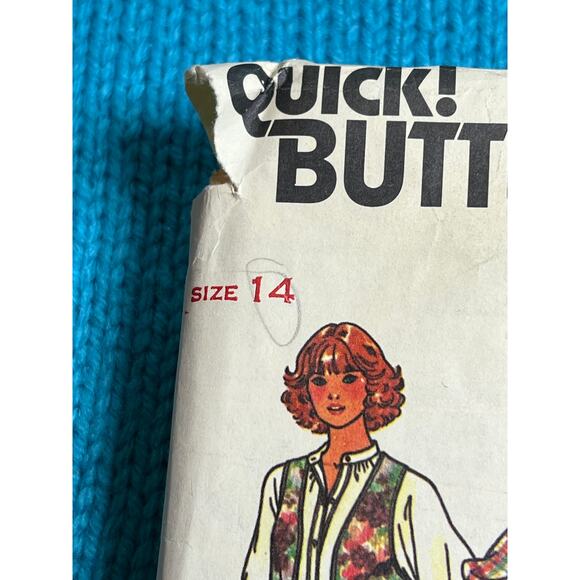 Butterick 6300 pattern blouse A line skirt pant vest size 14 - Picture 2 of 7